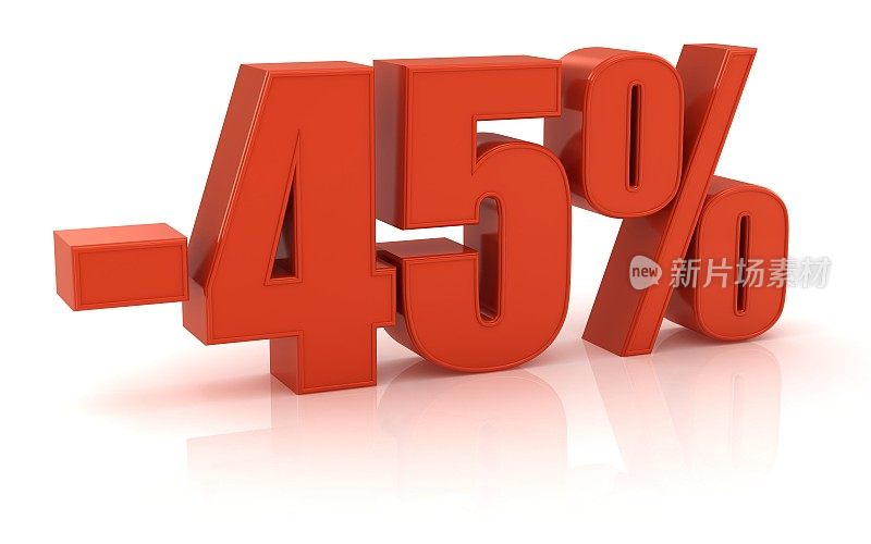 - 45%。